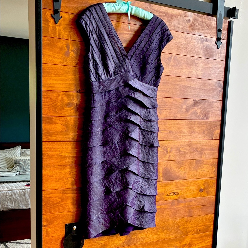 Cache Textured Purple Dress